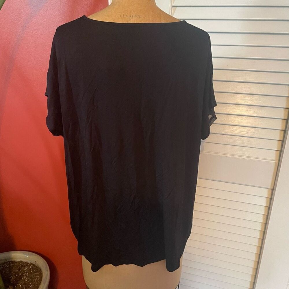 THE LIMITED | sheer front bedazzled bottom black top XL NWT - Picture 4 of 6